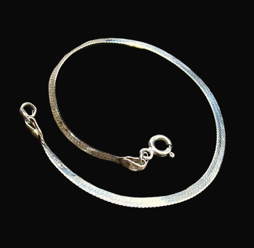  Sterling Silver Herringbone Bracelet - 7 inches