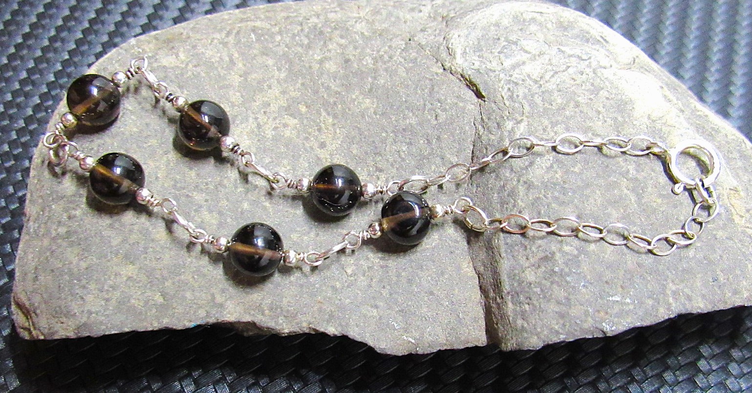 Smokey Quartz Stations Bracelet