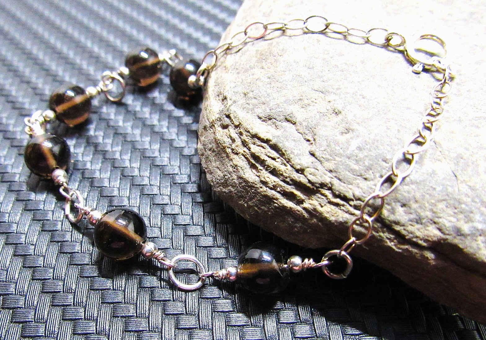 Smokey Quartz Stations Bracelet