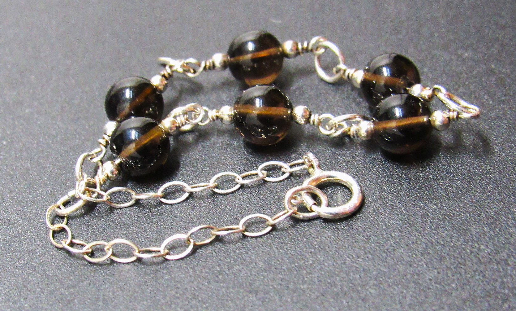 Smokey Quartz Stations Bracelet