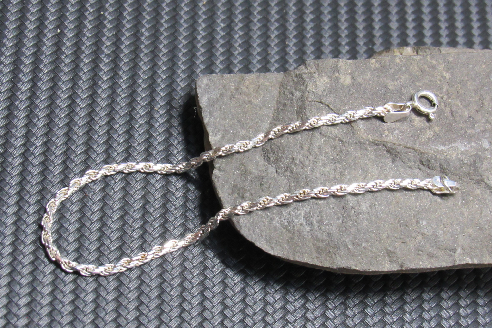  Sterling Silver French Rope Chain Bracelet