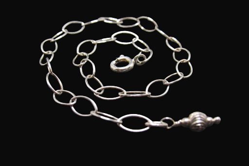 Sterling Silver Oval Cable Chain Bracelet
