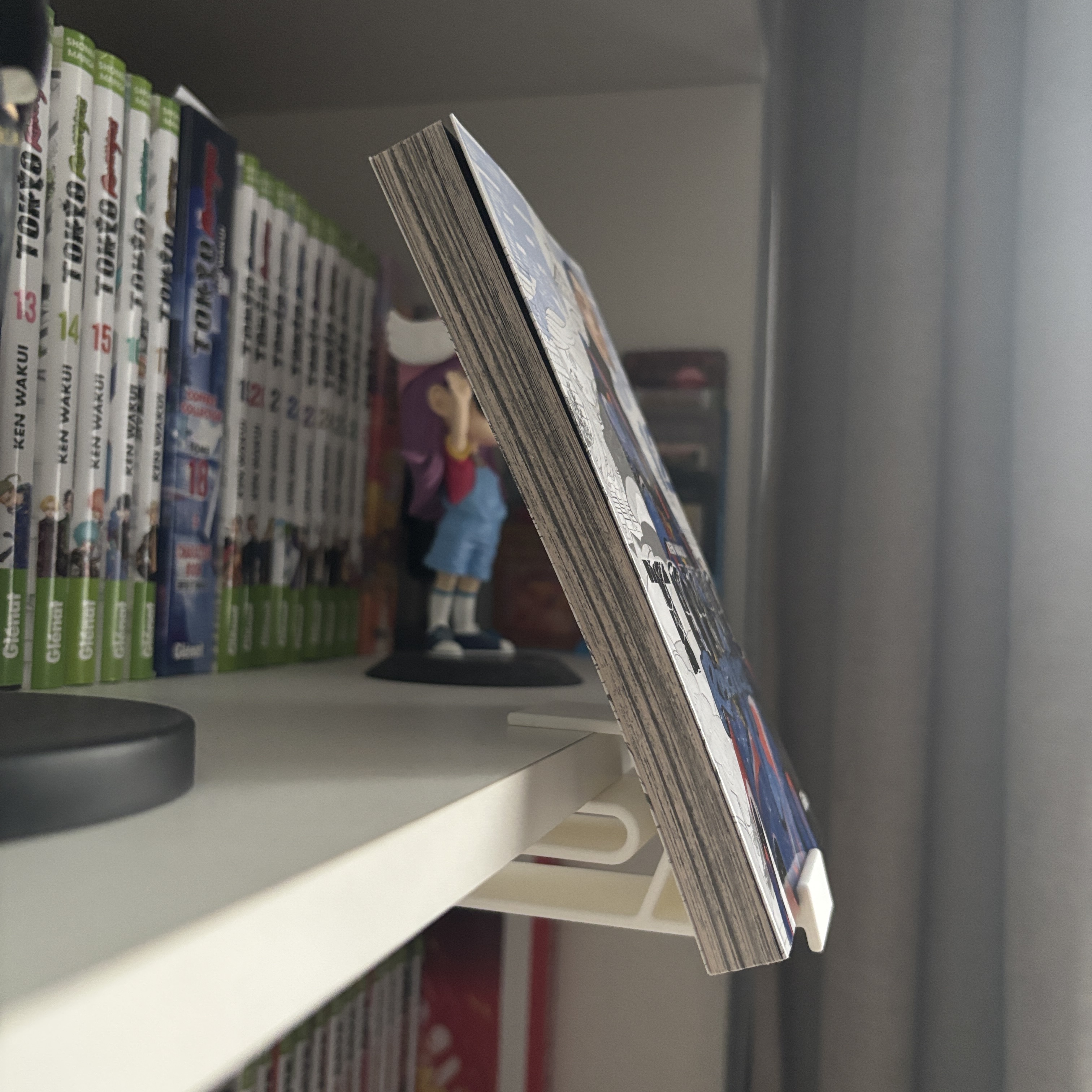 Lot de 3 Présentoirs pour livre à fixer sur l'étagère | Pince à étagère