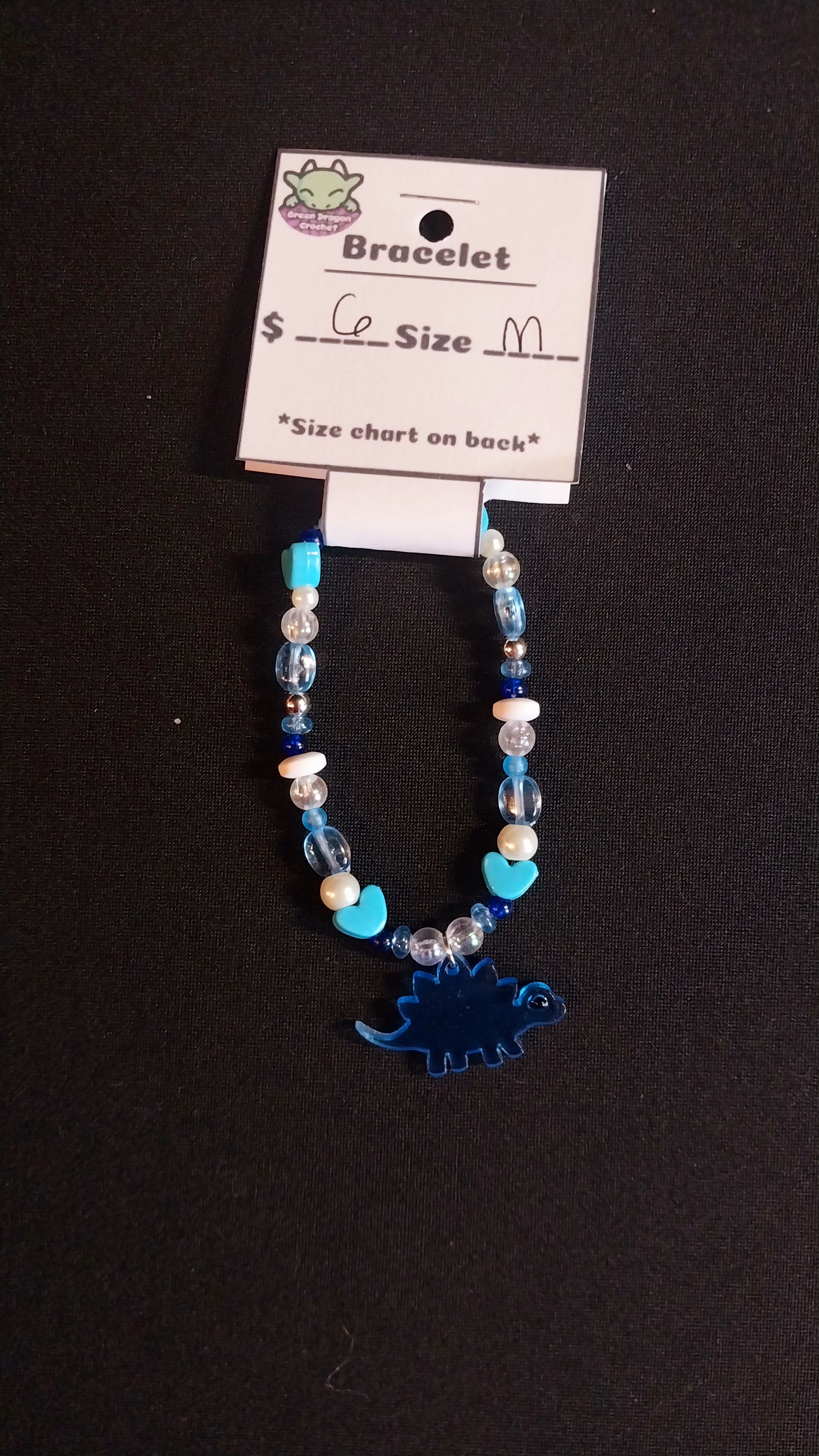 Blue Dino Bracelet M