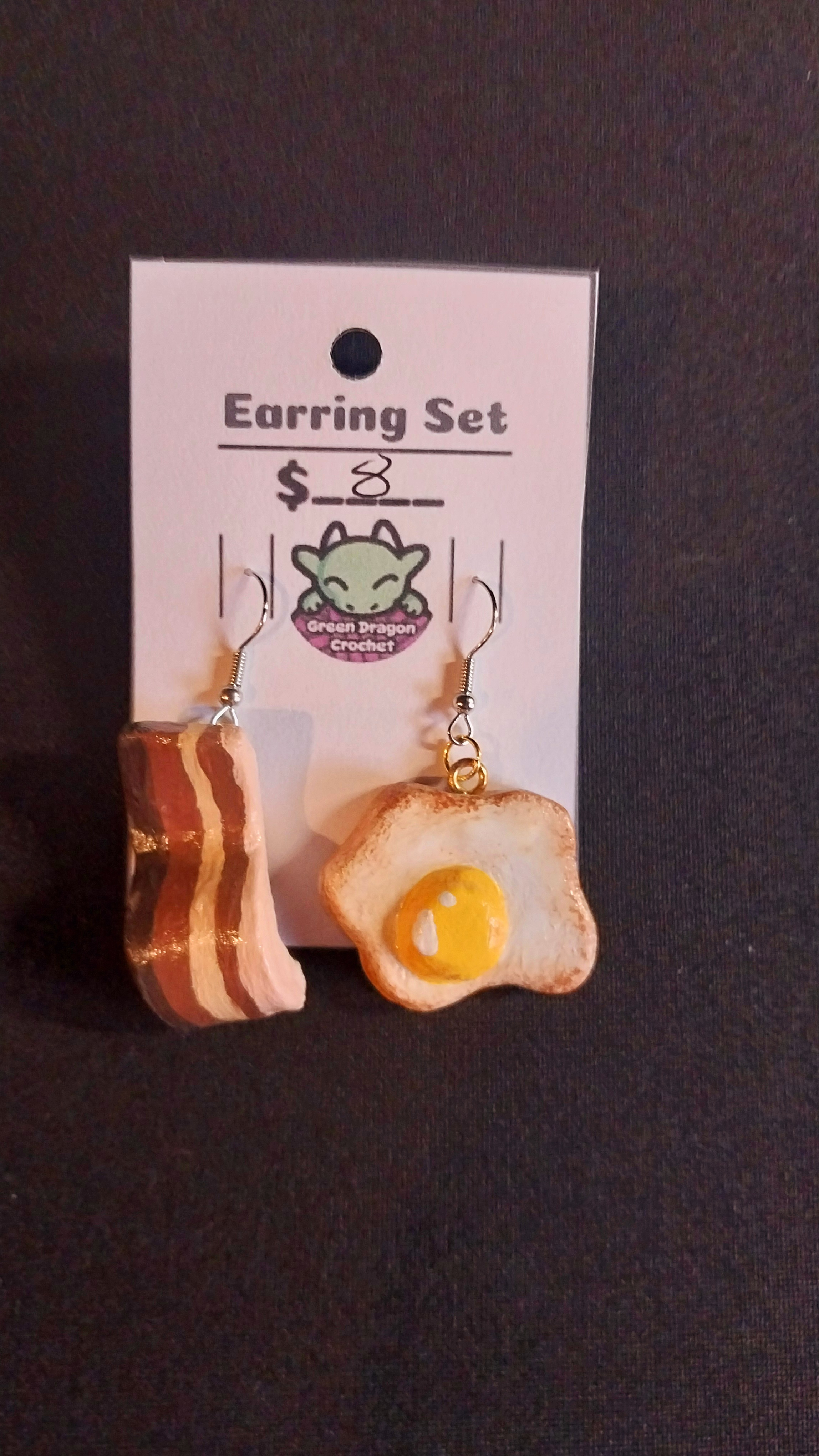 Bacon and Eggs Earrings