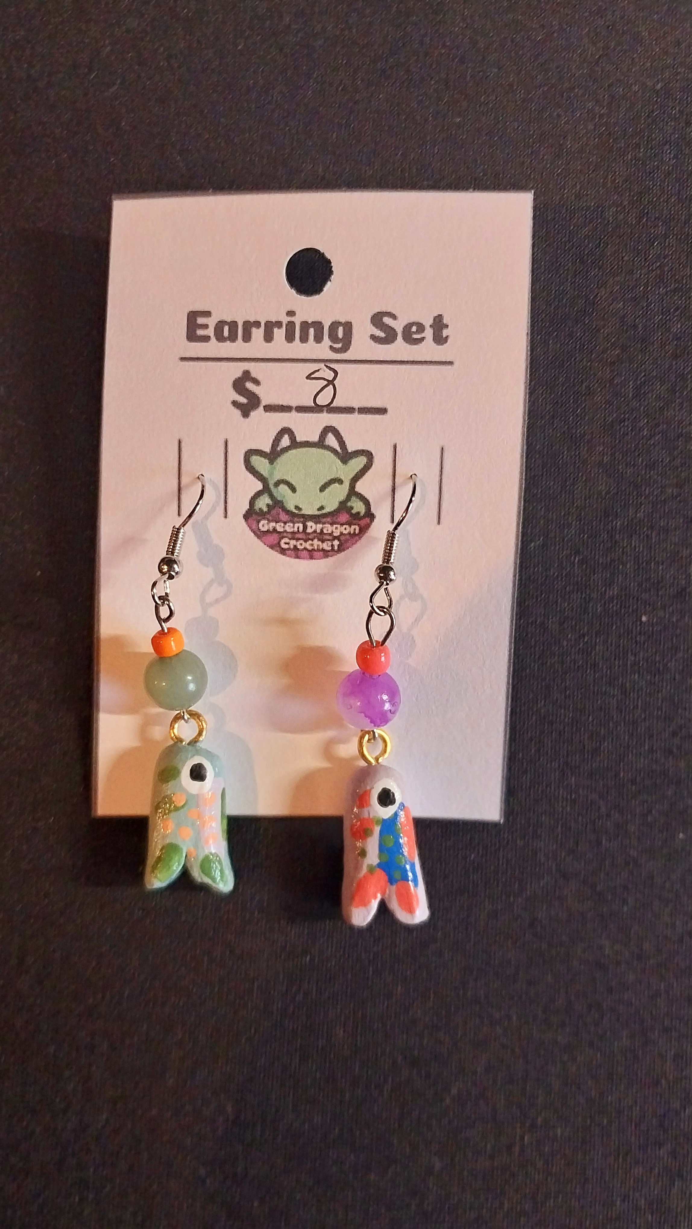 Fish Earrings (Cool Colours)