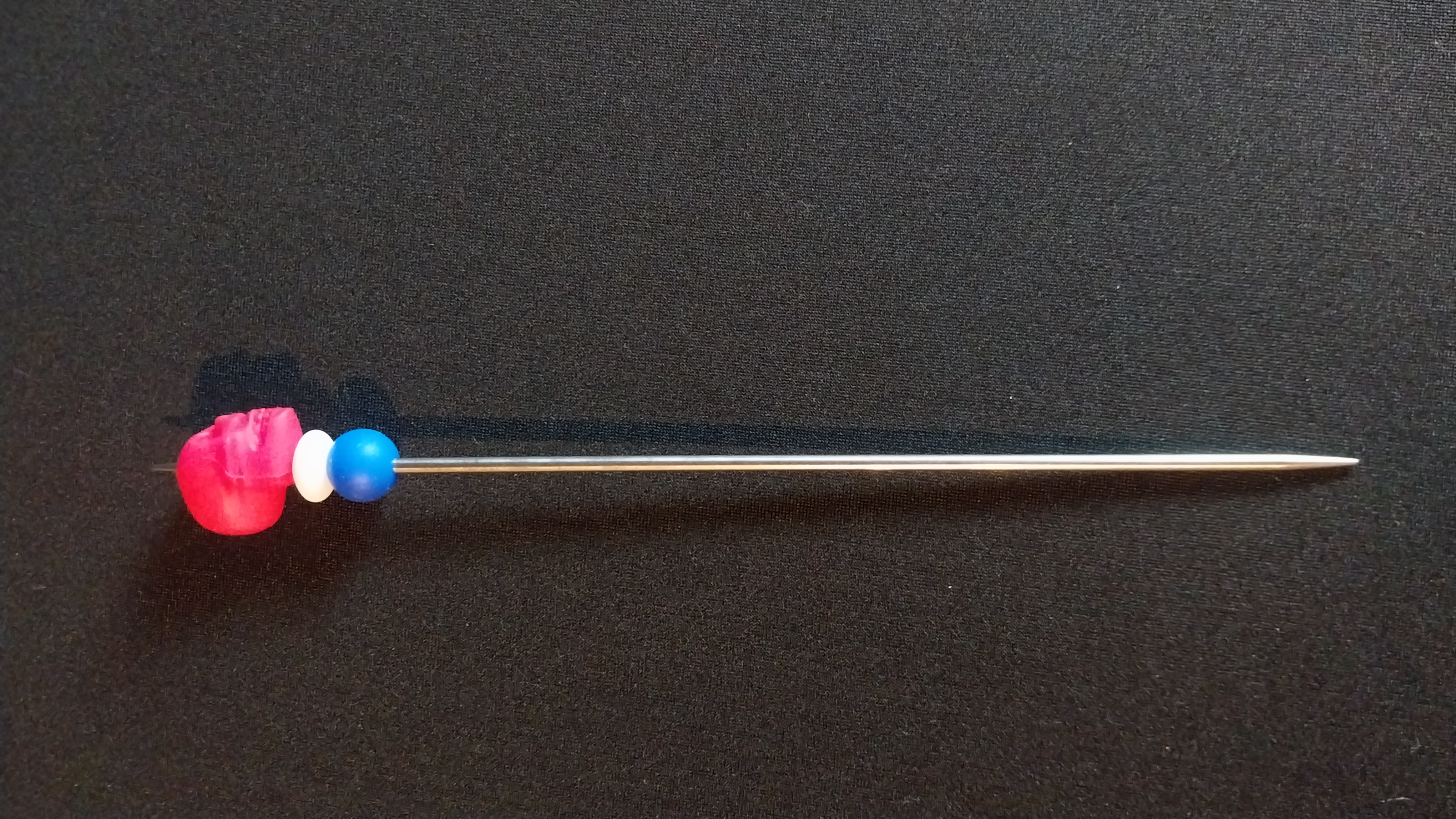 R, W, and B Skull Sewing Stick (thin stick)