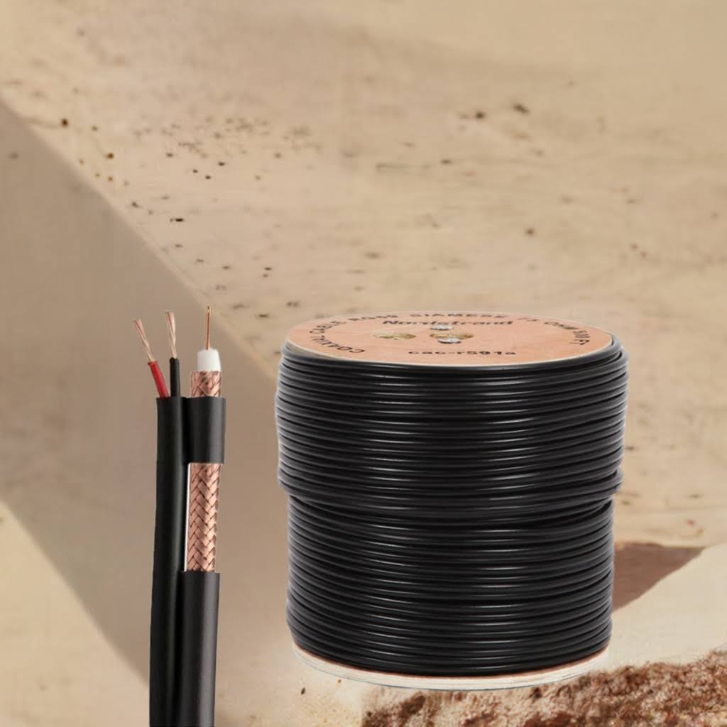 coaxial cable with power for analog CCTV