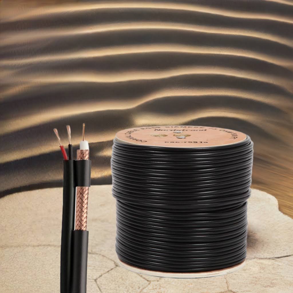 coaxial cable with power for analog CCTV