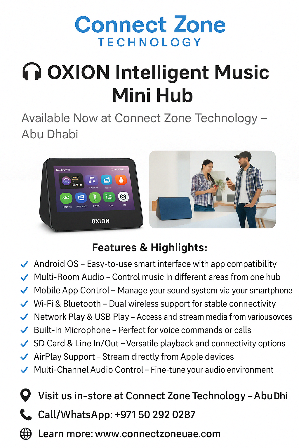 🎧 OXION Intelligent Music Mini Hub