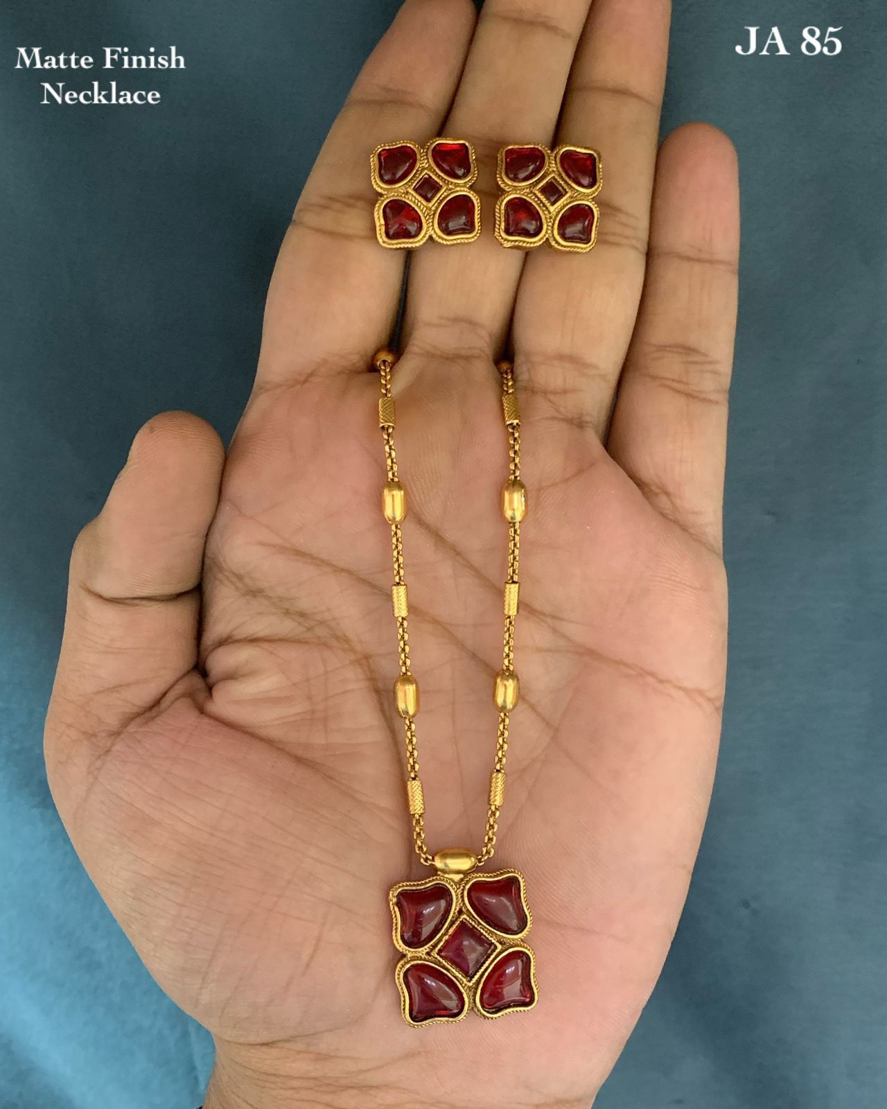 Matte Finish Necklace Set