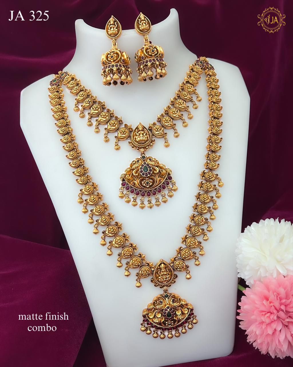 Traditional Matte Finish Jewelry Set