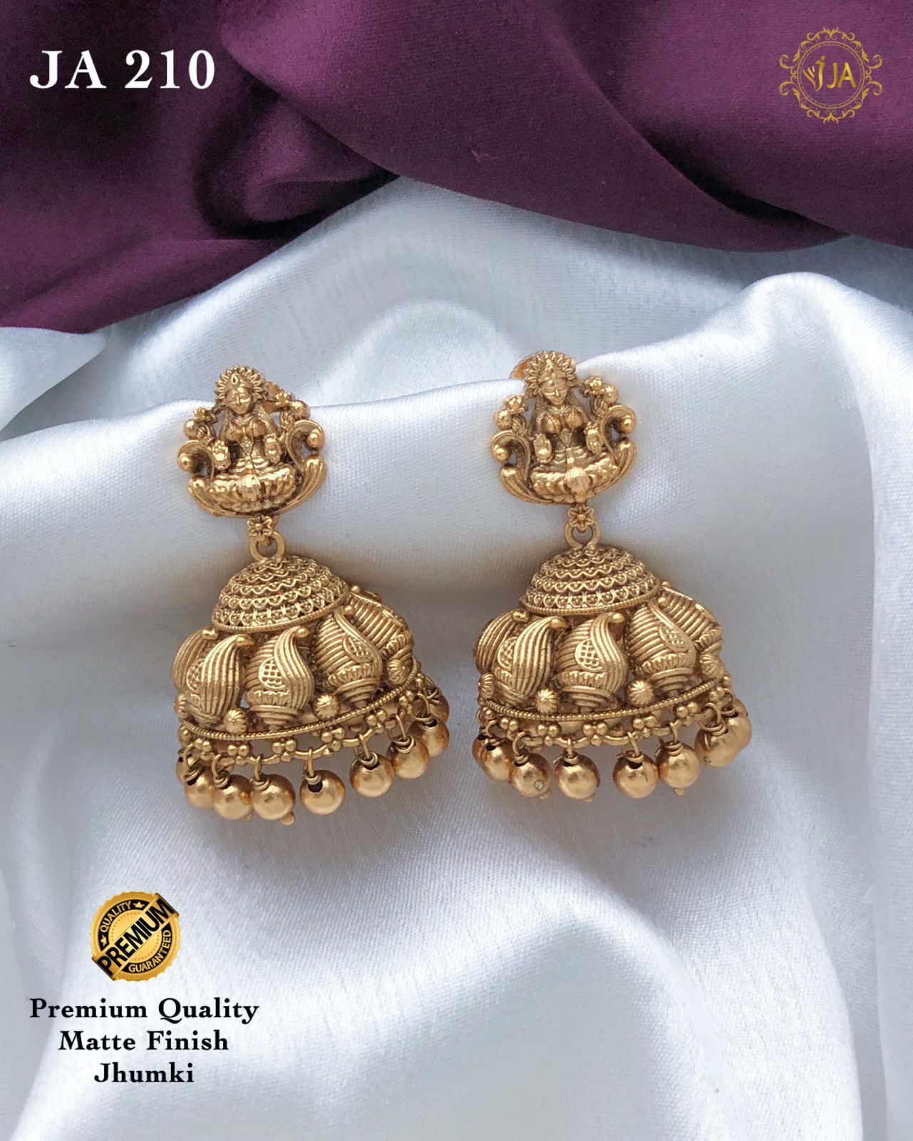 Premium Matte Finish Jhumki Earrings