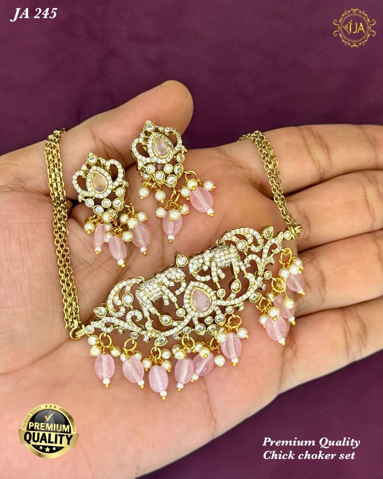 Elegant Matte Finish Necklace Set