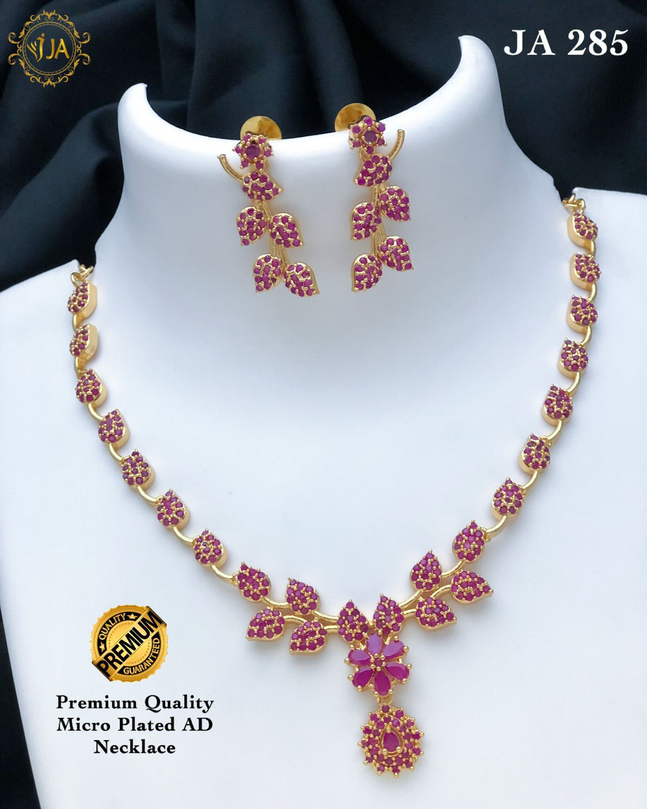 Micro Plated AD Necklace Set