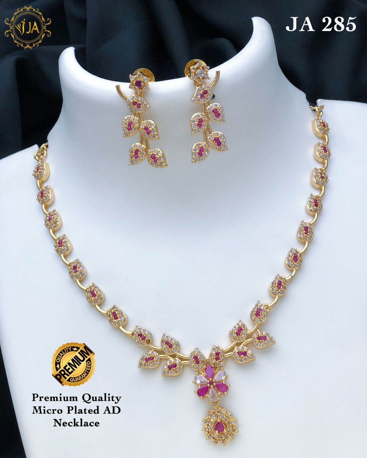 Micro Plated AD Necklace Set