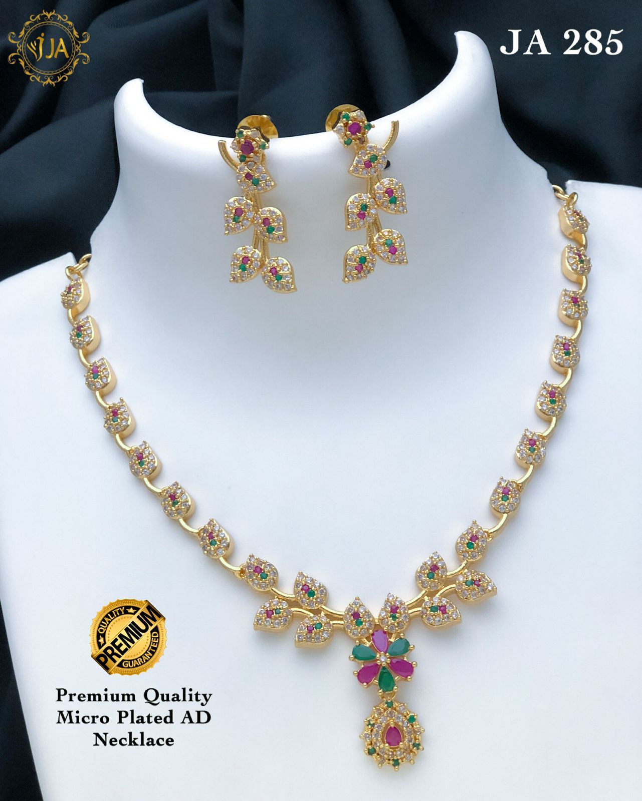 Micro Plated AD Necklace Set