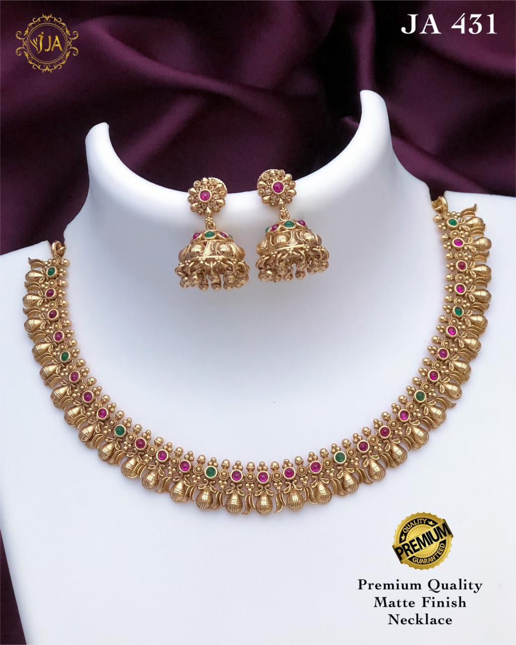 Traditional Matte Finish Necklace Set