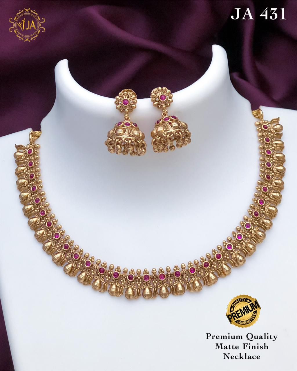 Traditional Matte Finish Necklace Set