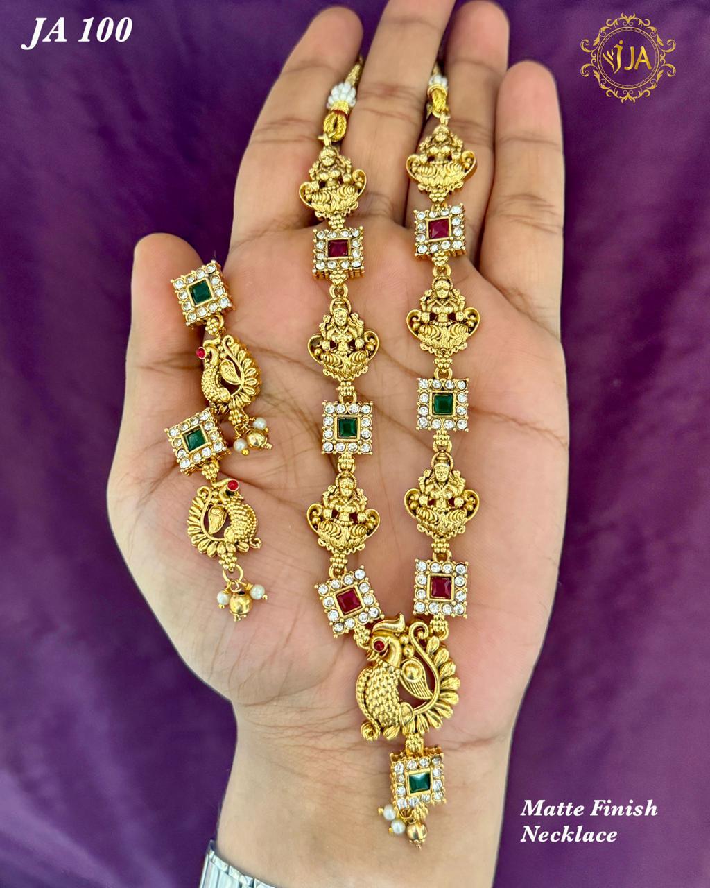 Matte Finish Peacock Necklace