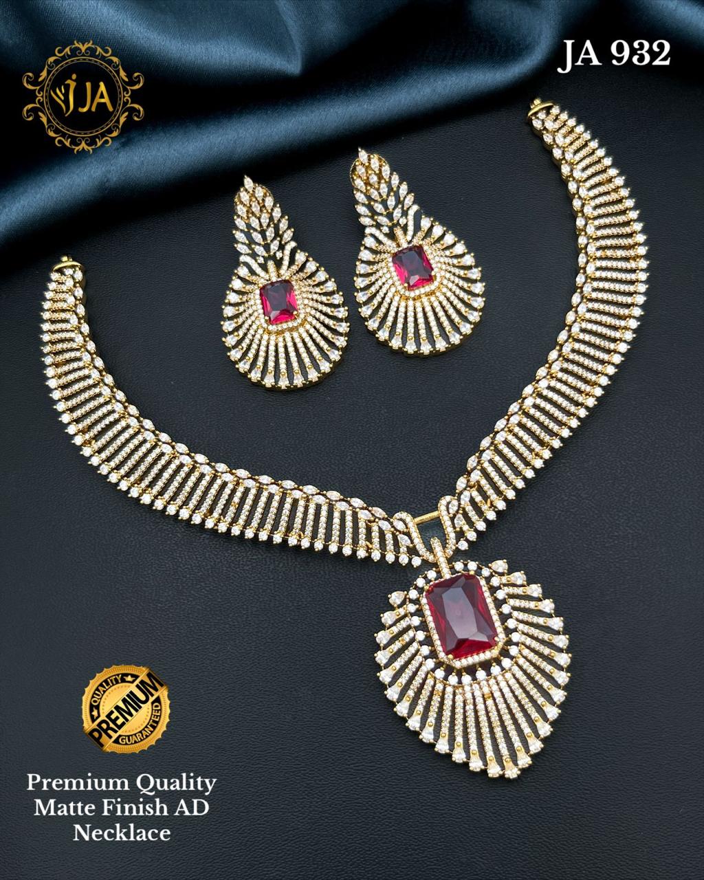 Matte Finish AD Necklace Set