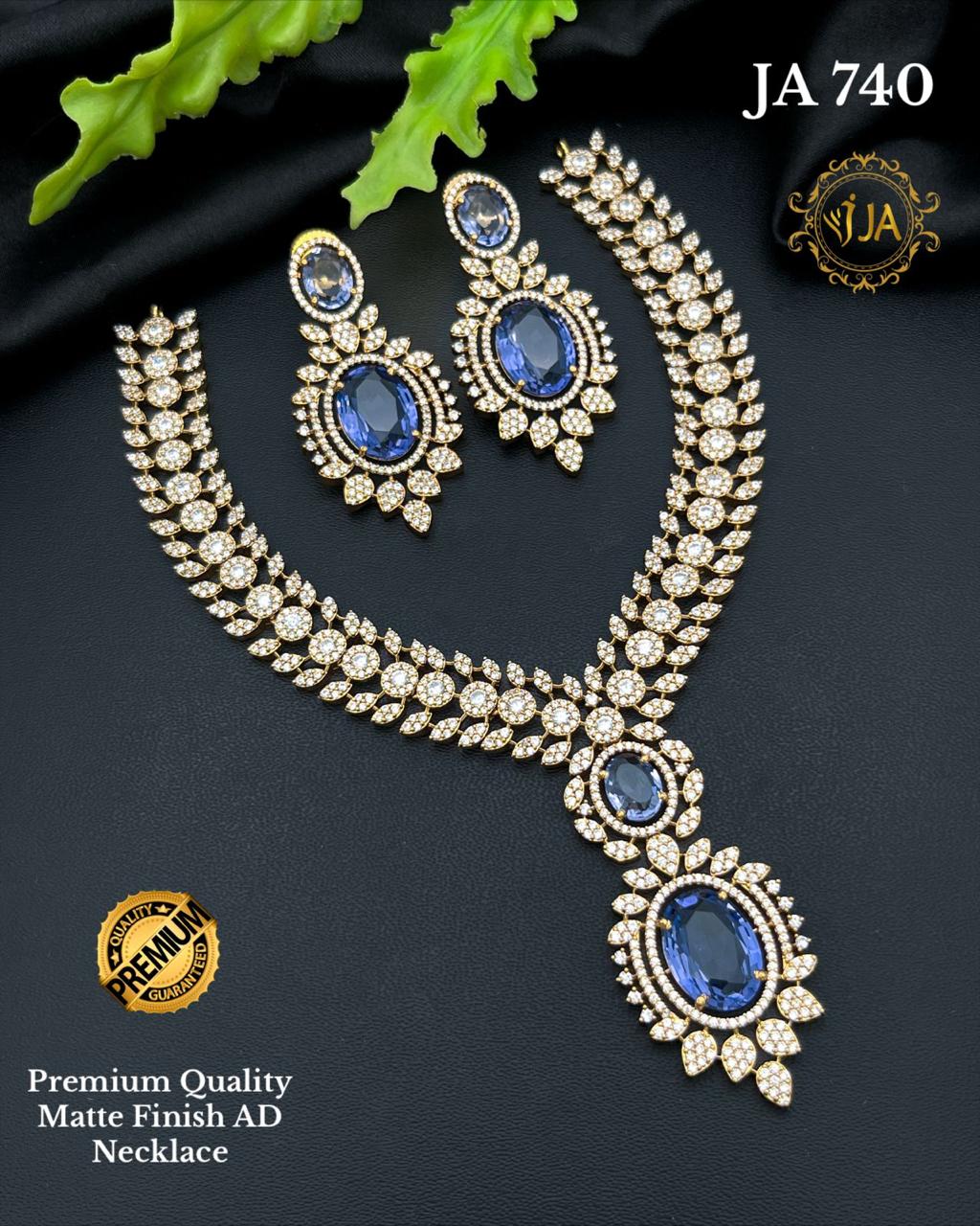 Matte Finish AD Necklace Set