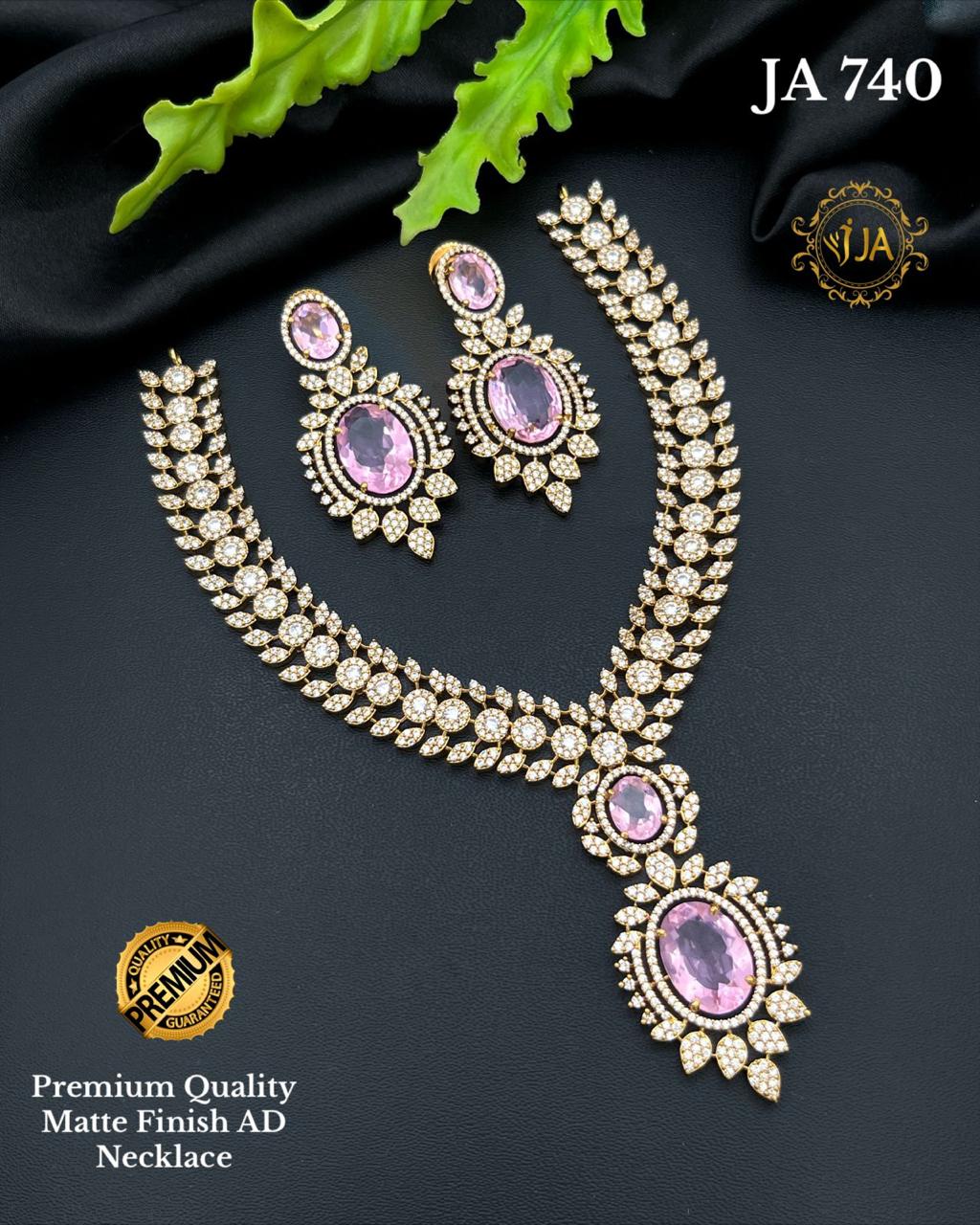 Matte Finish AD Necklace Set