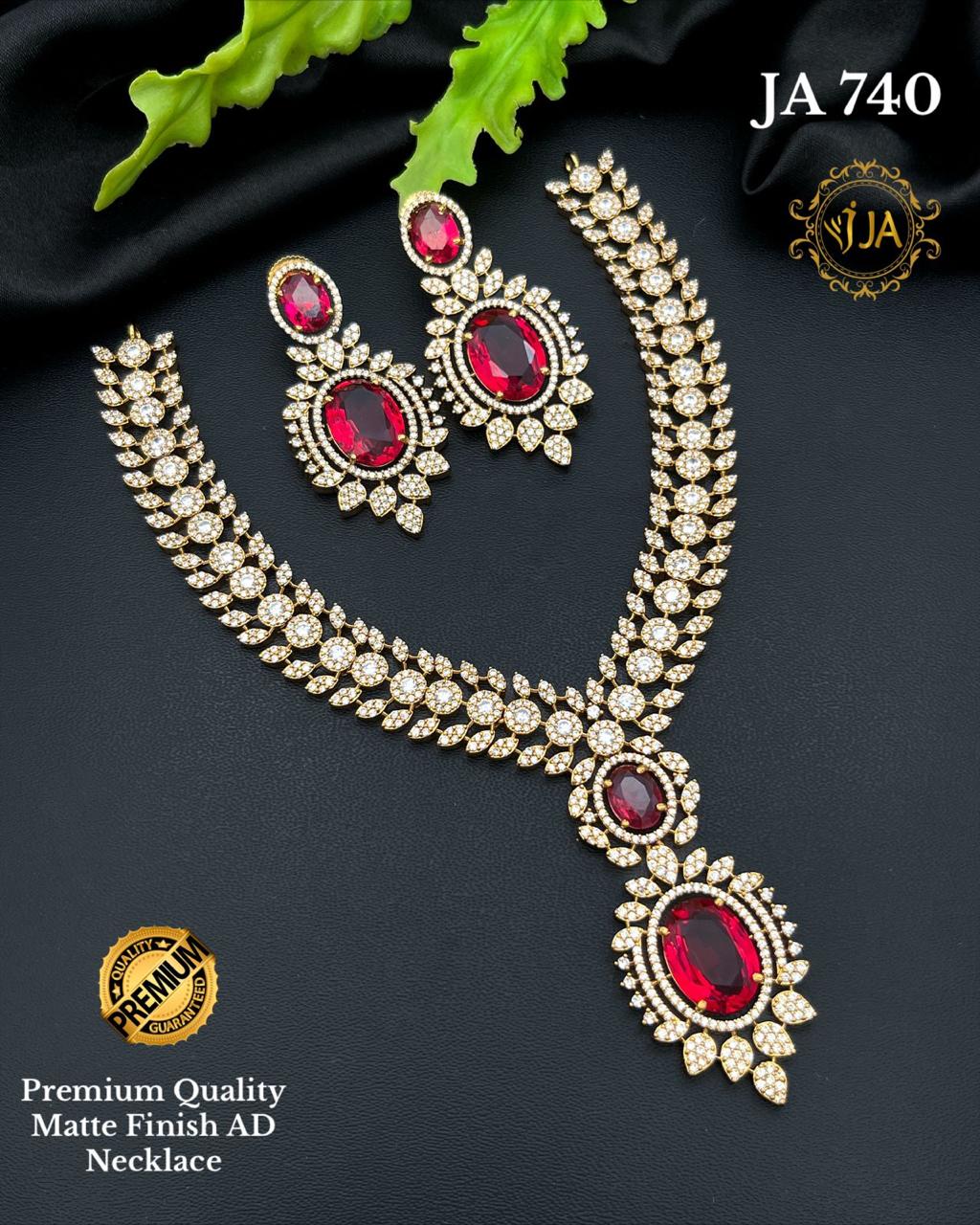 Matte Finish AD Necklace Set