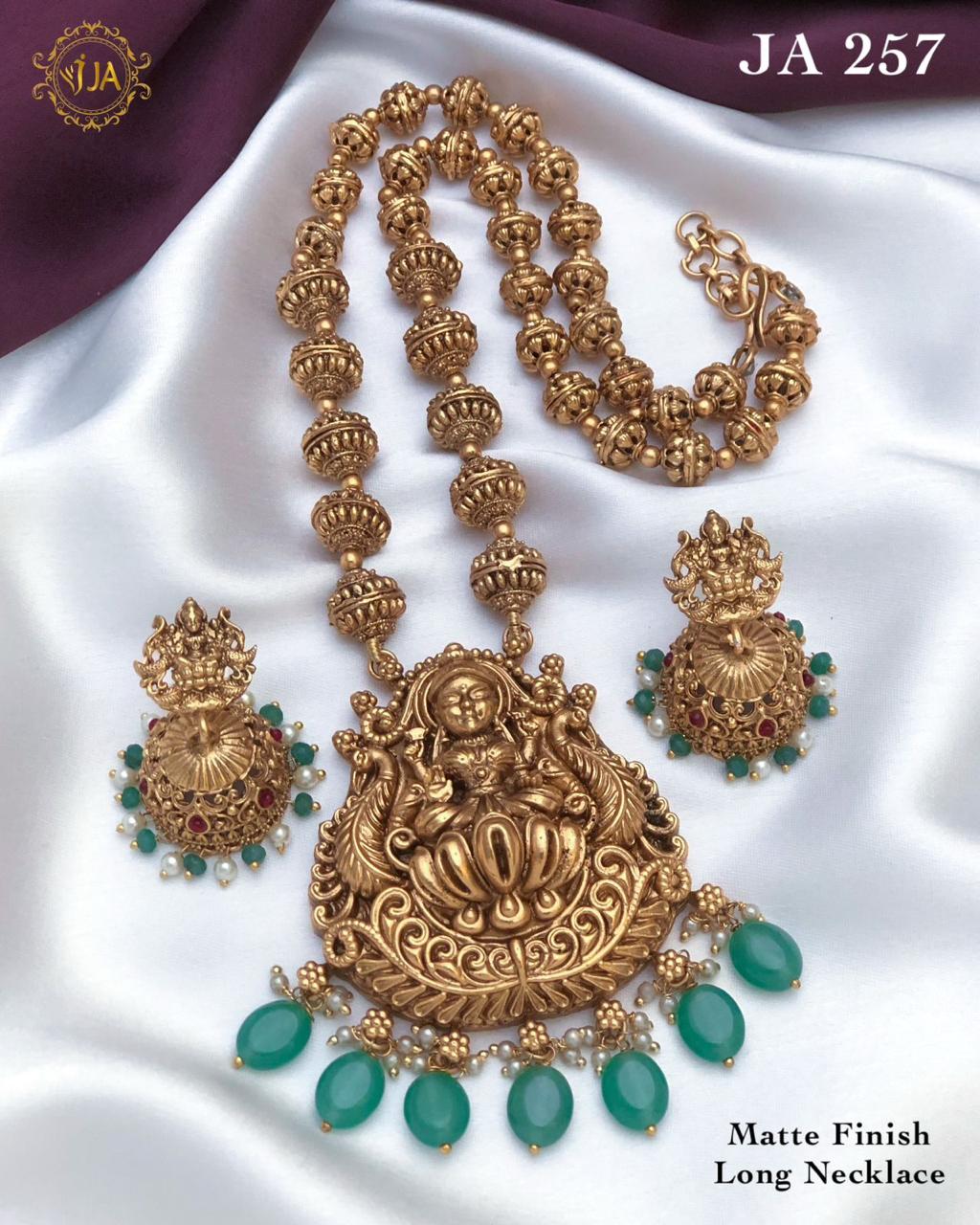 Matte Finish Long Necklace Set