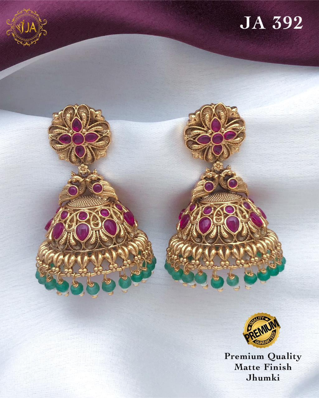 Rubi Pink Jhumka