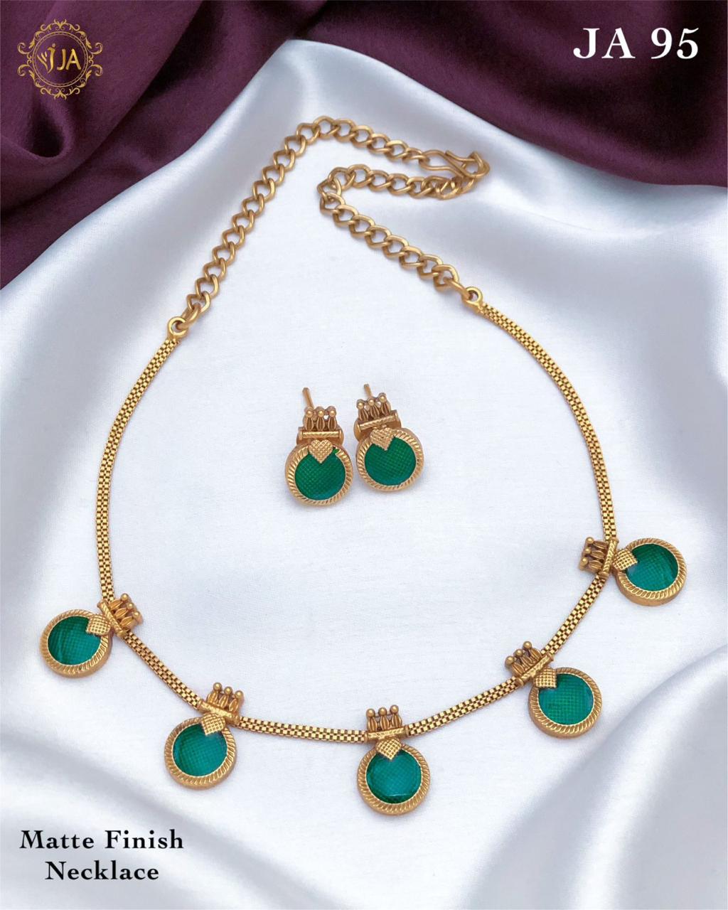 Peacock green Necklace Kerala style