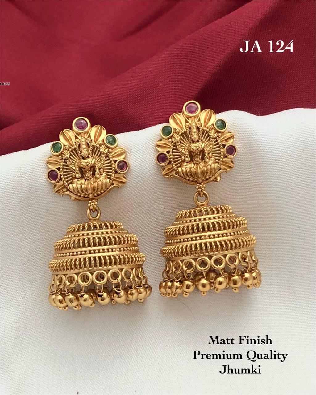 Traditional Matt Finish Jhumki Earrings