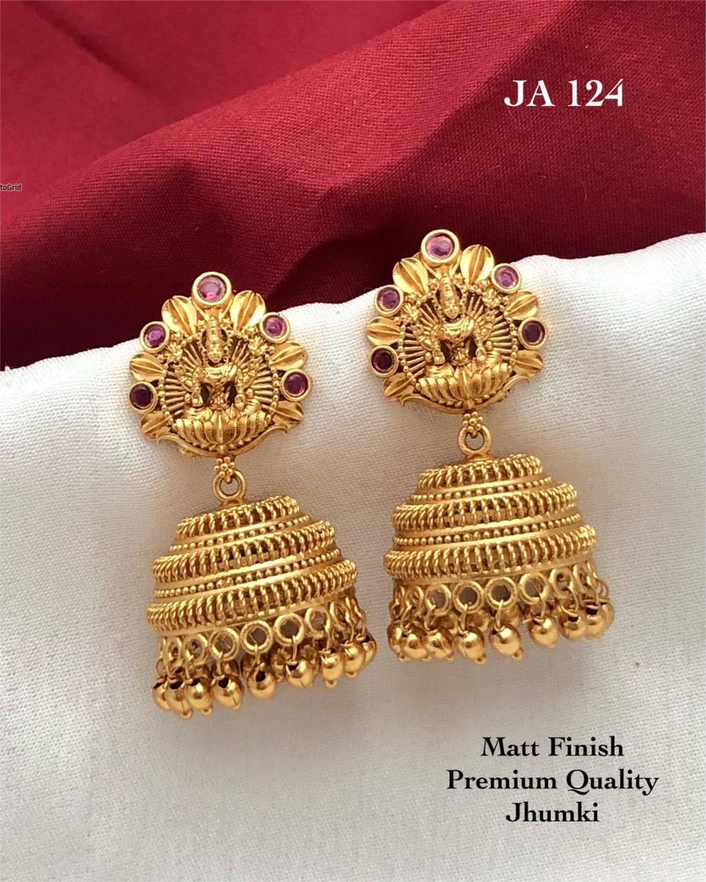 Traditional Matt Finish Jhumki Earrings