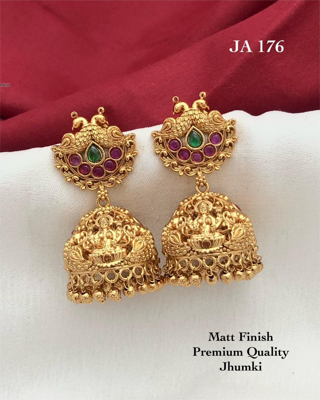 Matt Finish Premium Quality Jhumki Earrings