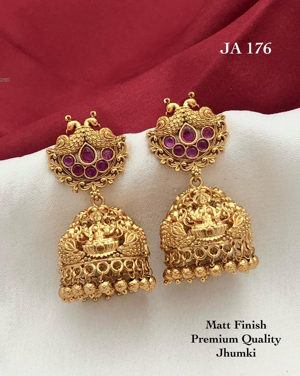 Matt Finish Premium Quality Jhumki Earrings