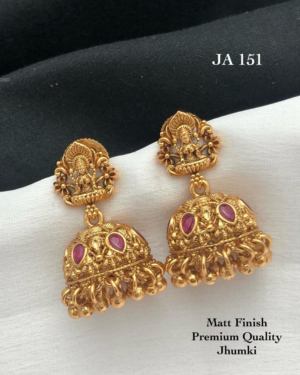 Traditional Gold-Plated Jhumki Earrings