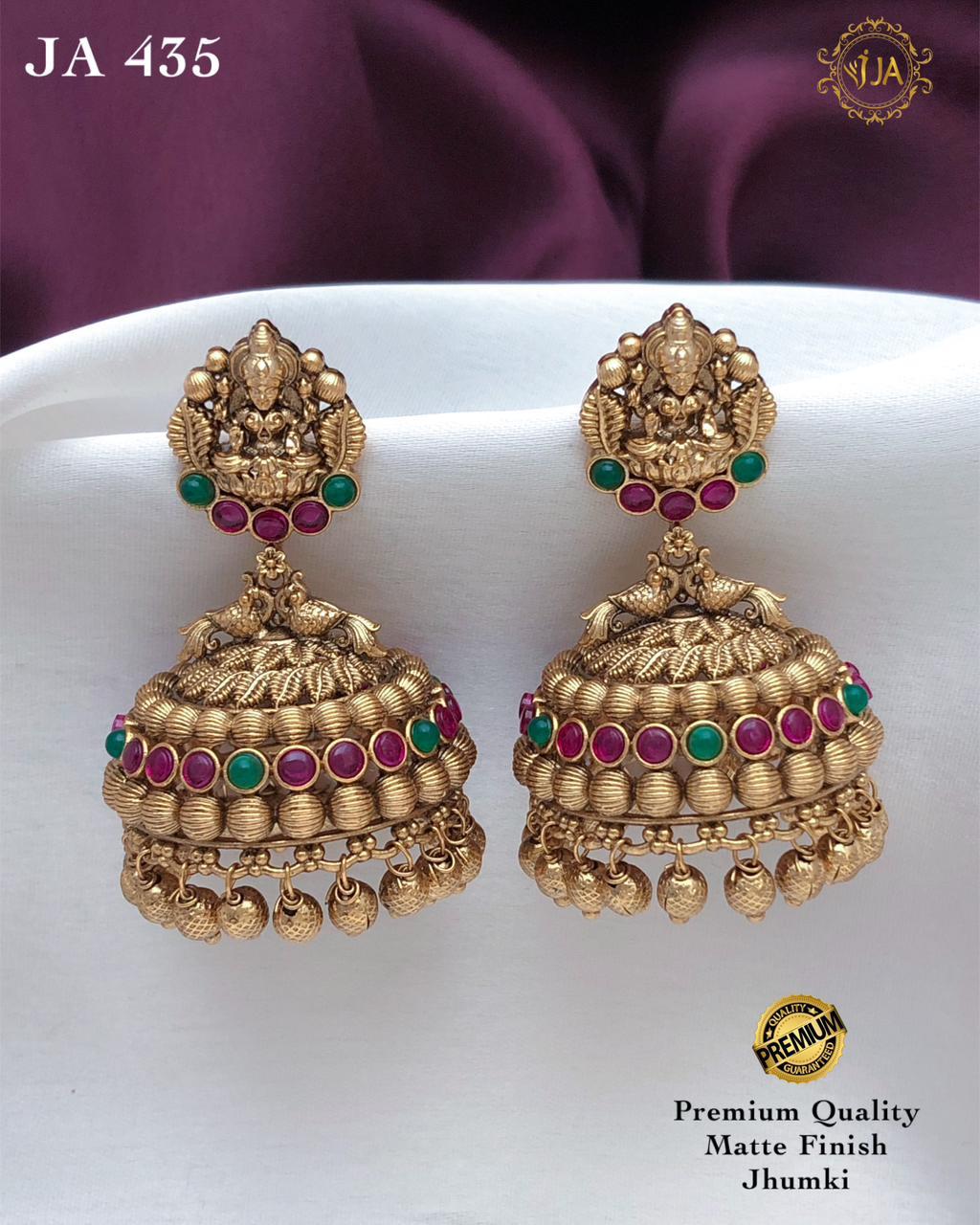 Antique Model Matte finish Lakshmi Jhumka