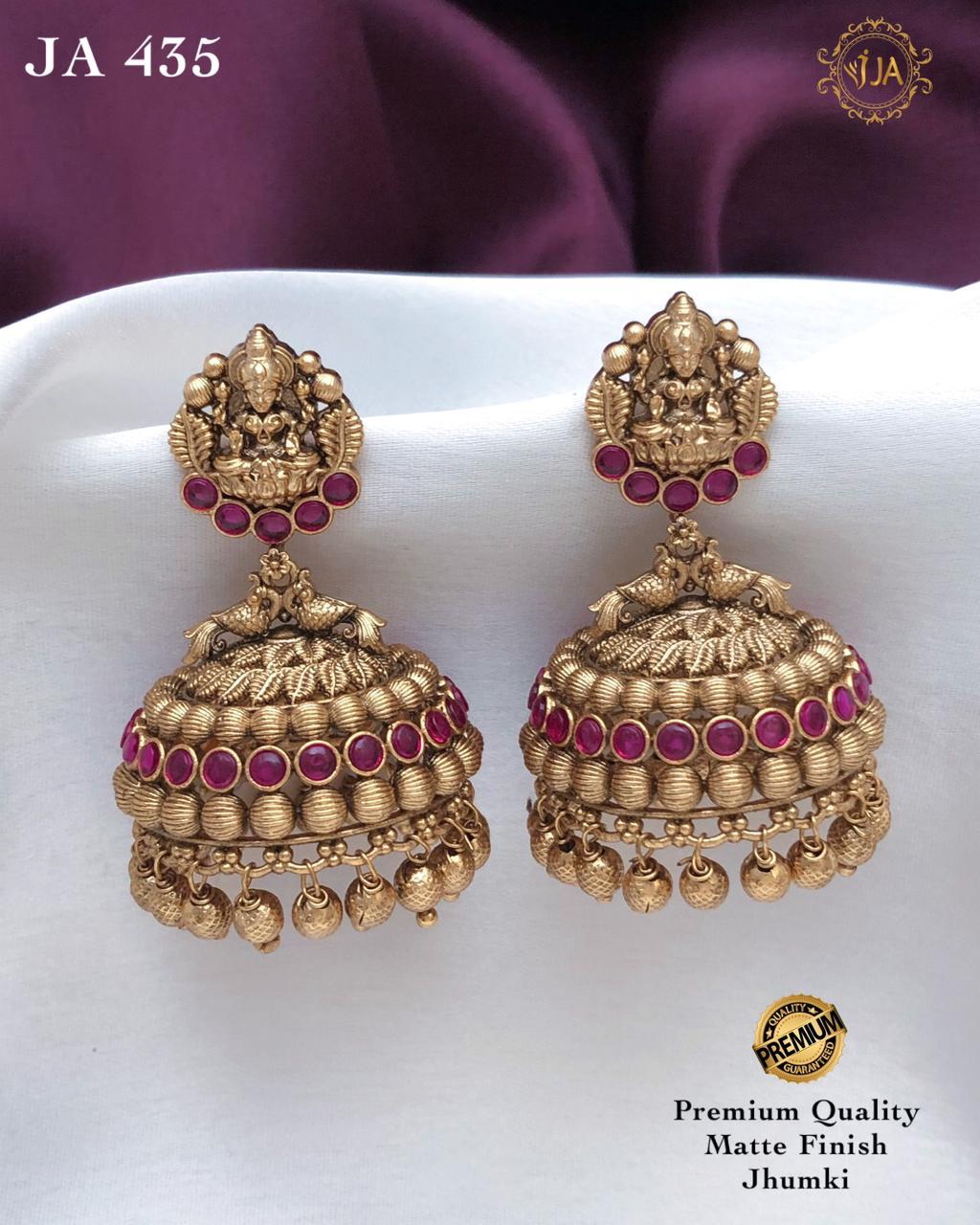 Antique Model Matte finish Lakshmi Jhumka