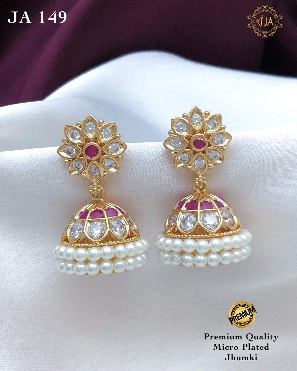 Micro Plated Jhumki Earrings