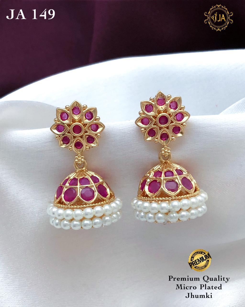 Micro Plated Jhumki Earrings