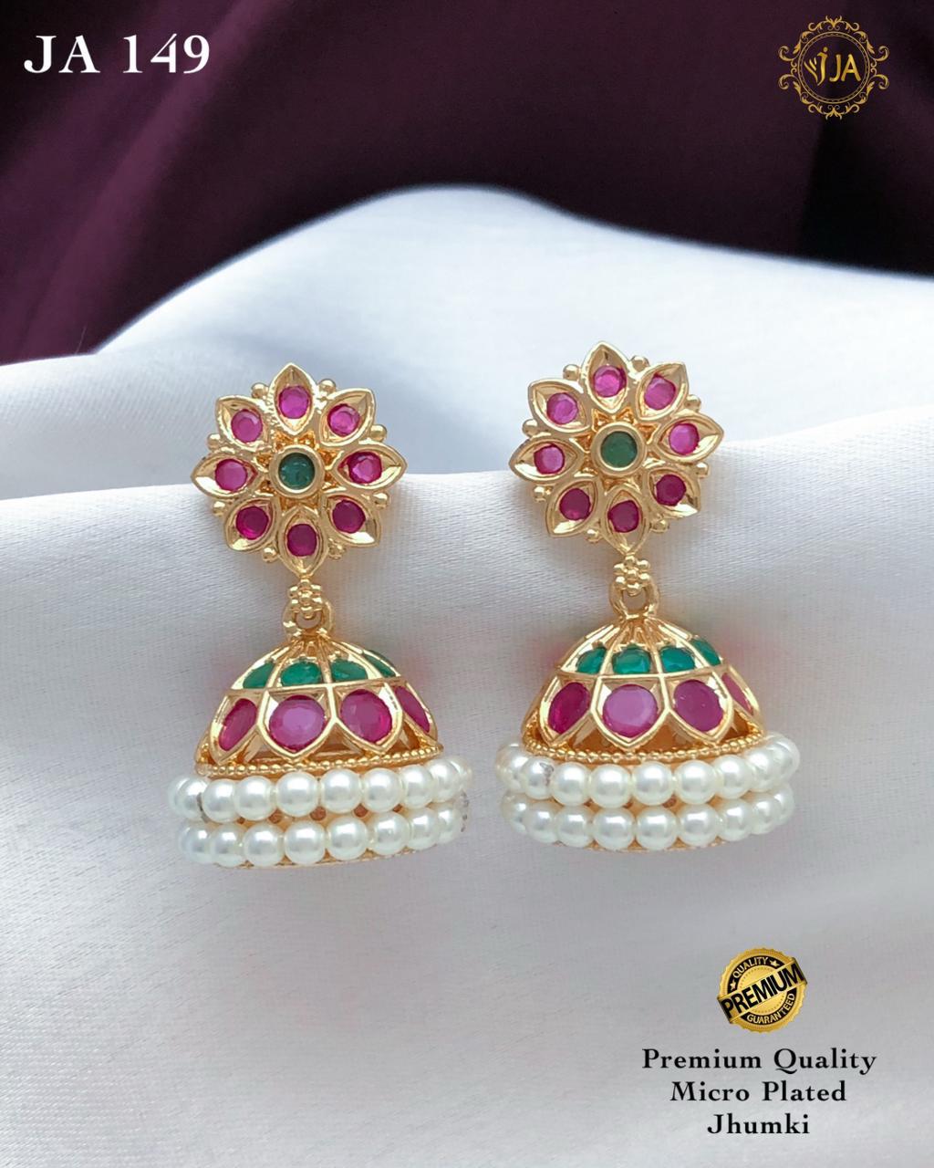 Micro Plated Jhumki Earrings