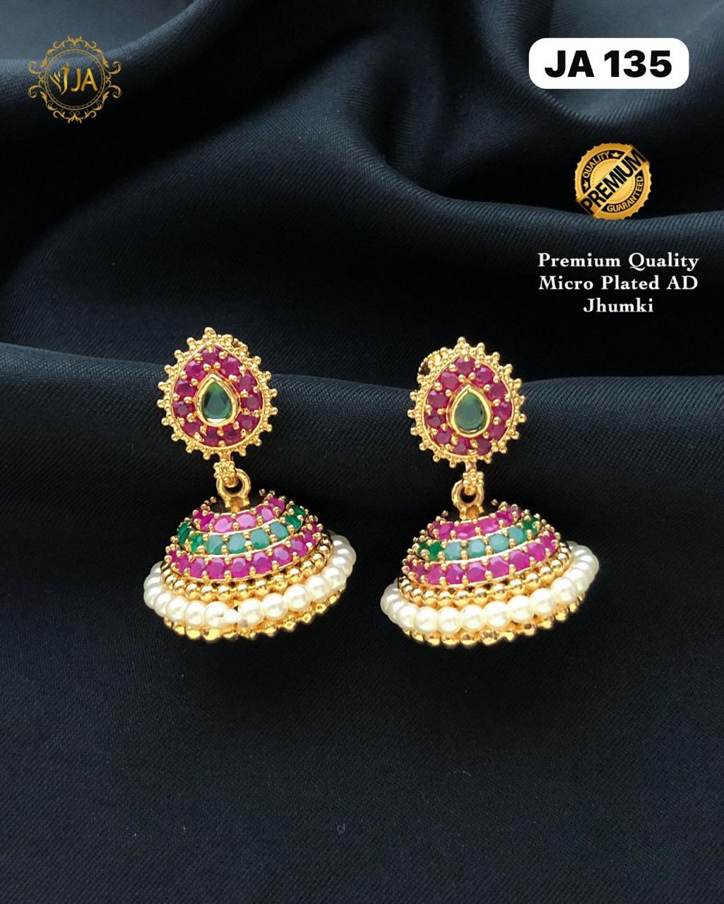 Micro plated AD Traditional Jhumka