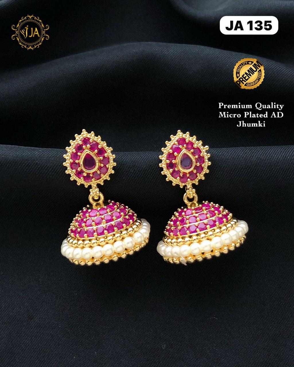 Micro plated AD Traditional Jhumka