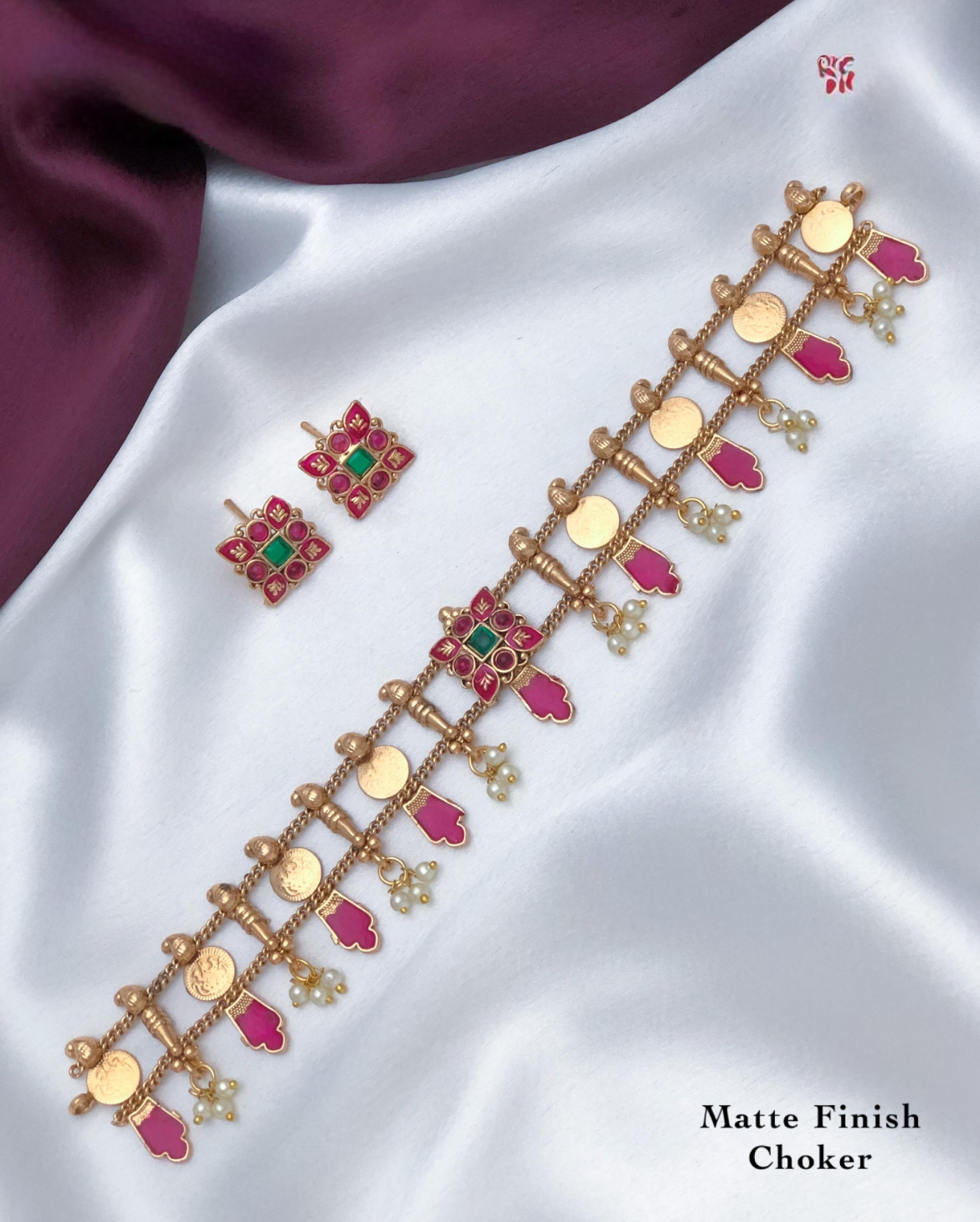 Kerla Design New arrivals Matte Finish Choker Set