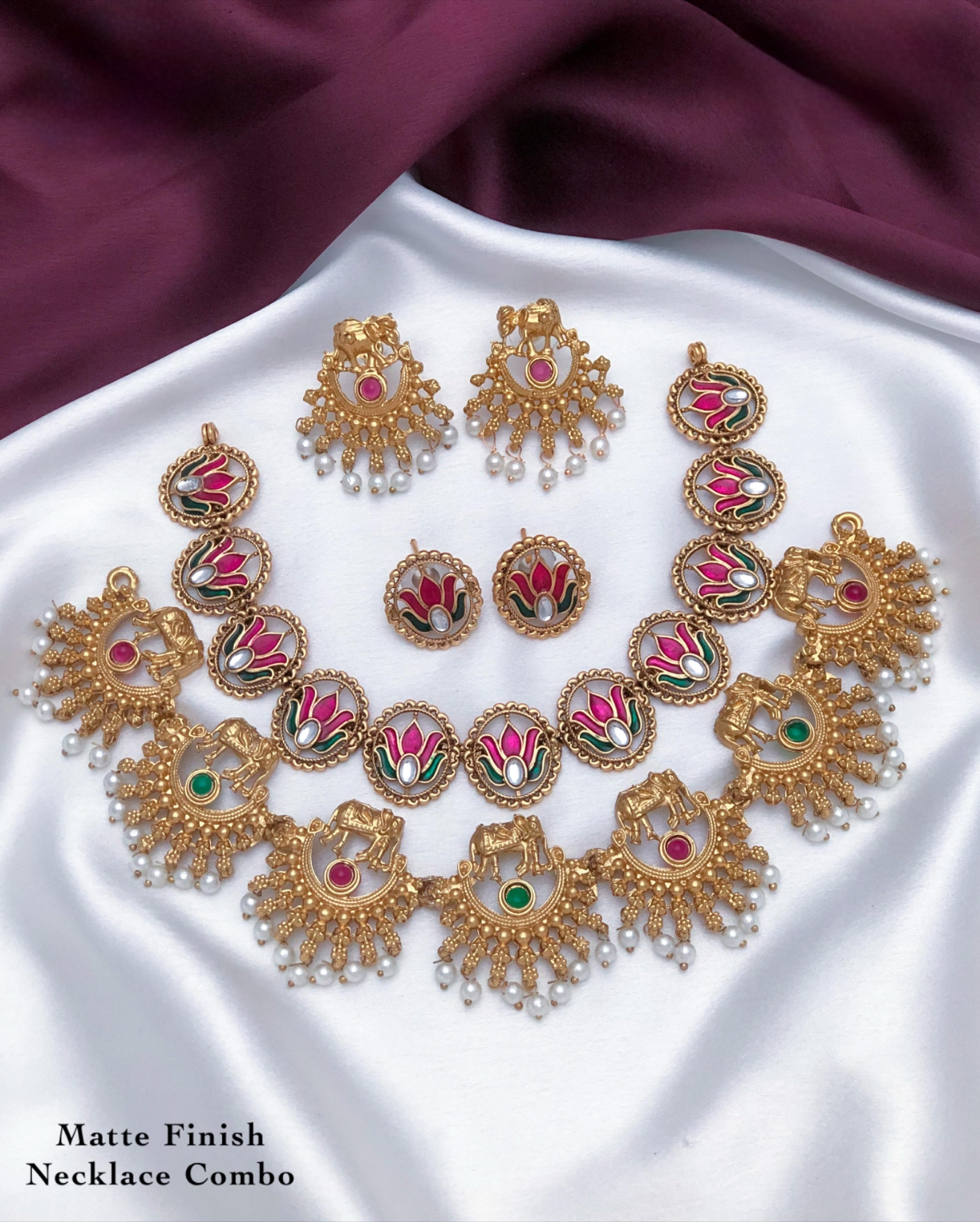 Traditional Matte Finish Necklace Combo