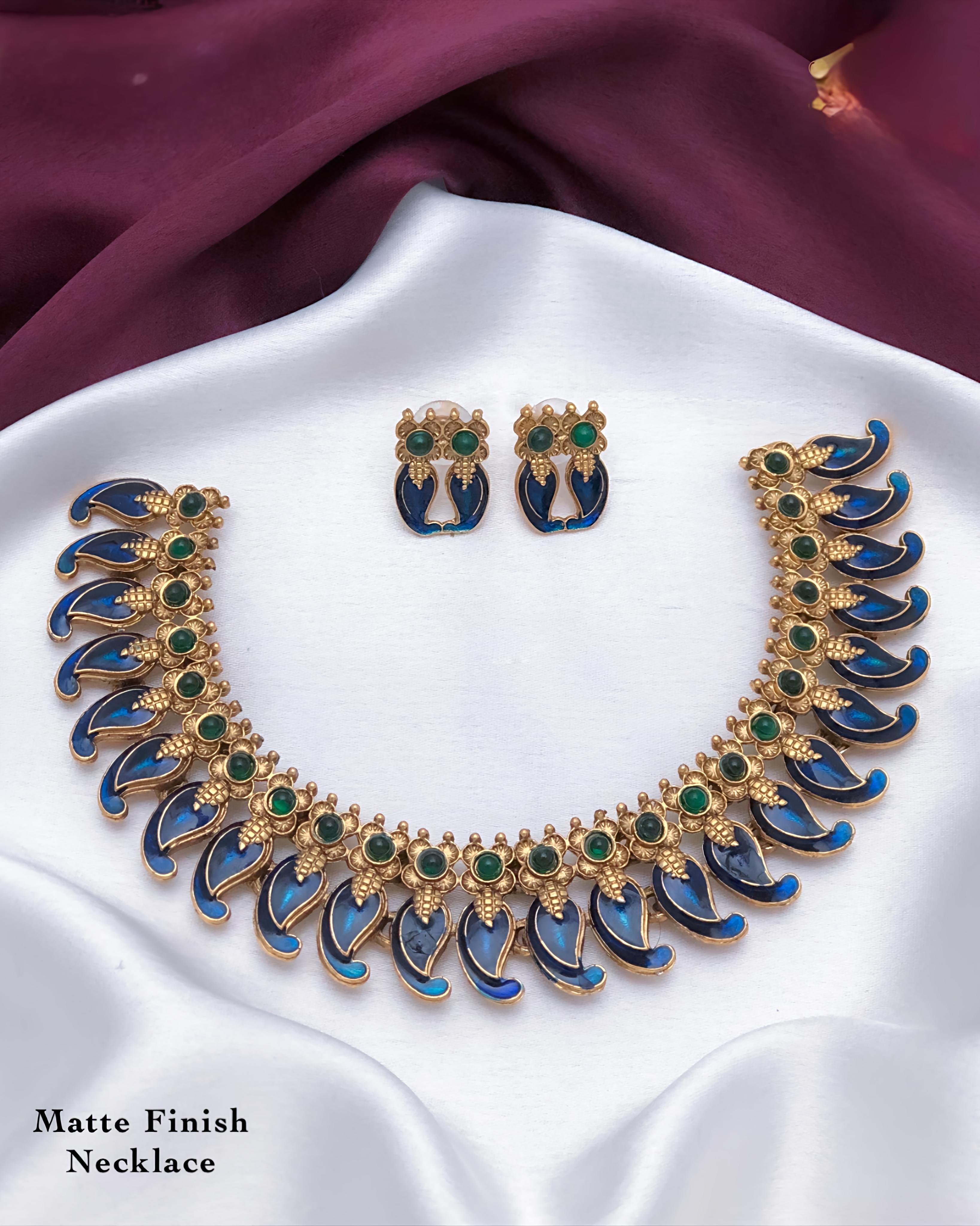 Mango design Matte Finish Necklace Set