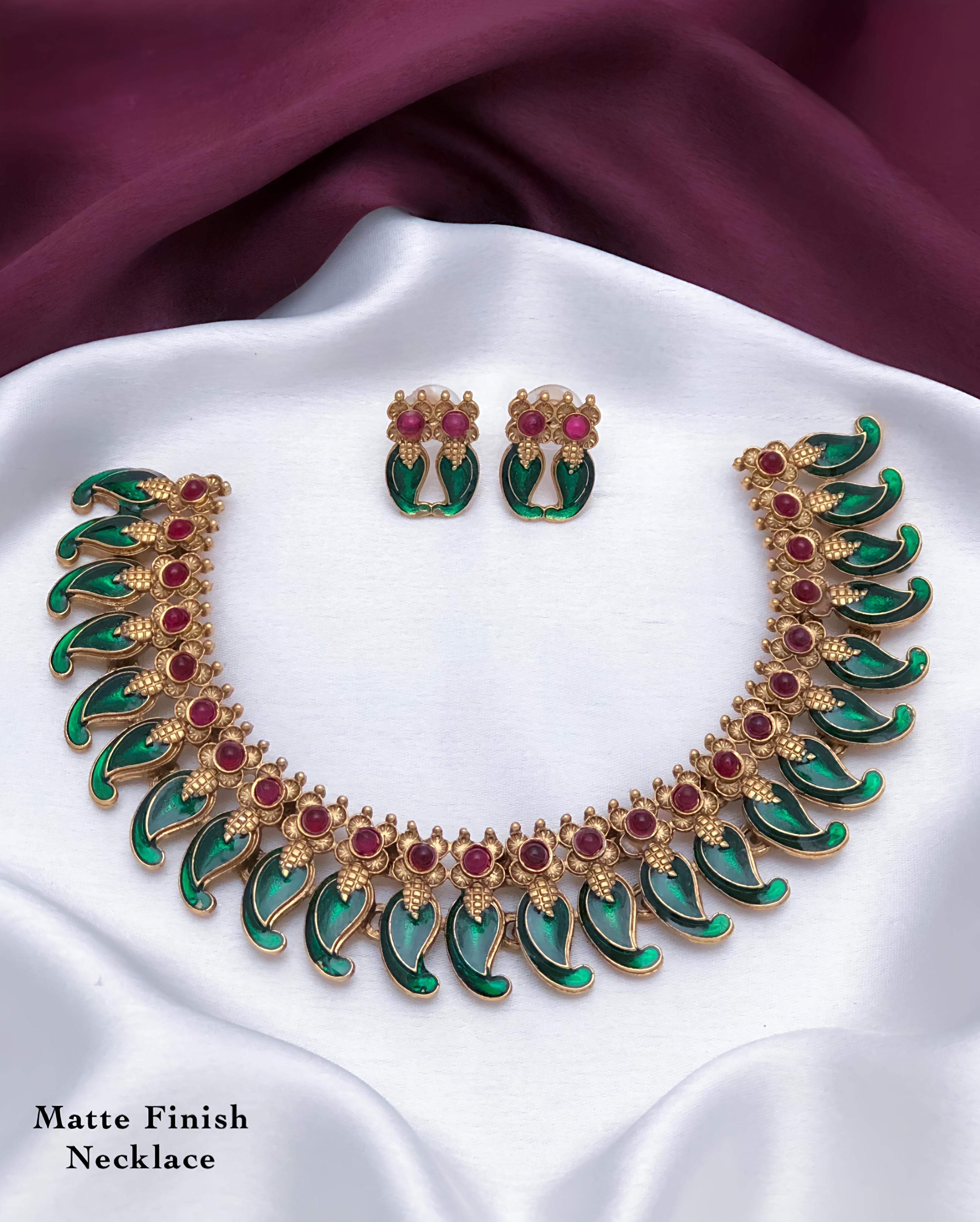 Mango design Matte Finish Necklace Set