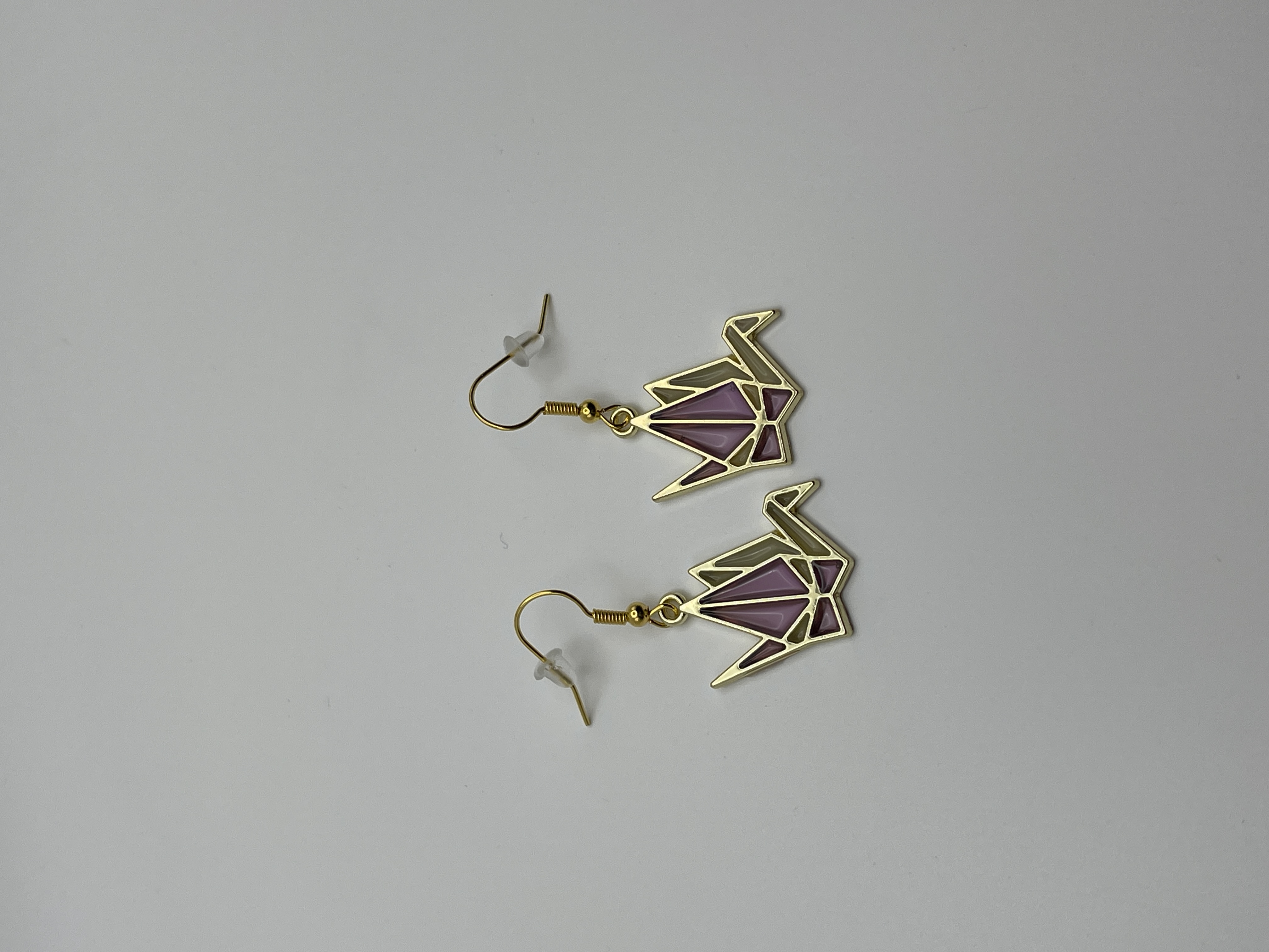 Elegant Origami Crane Earrings