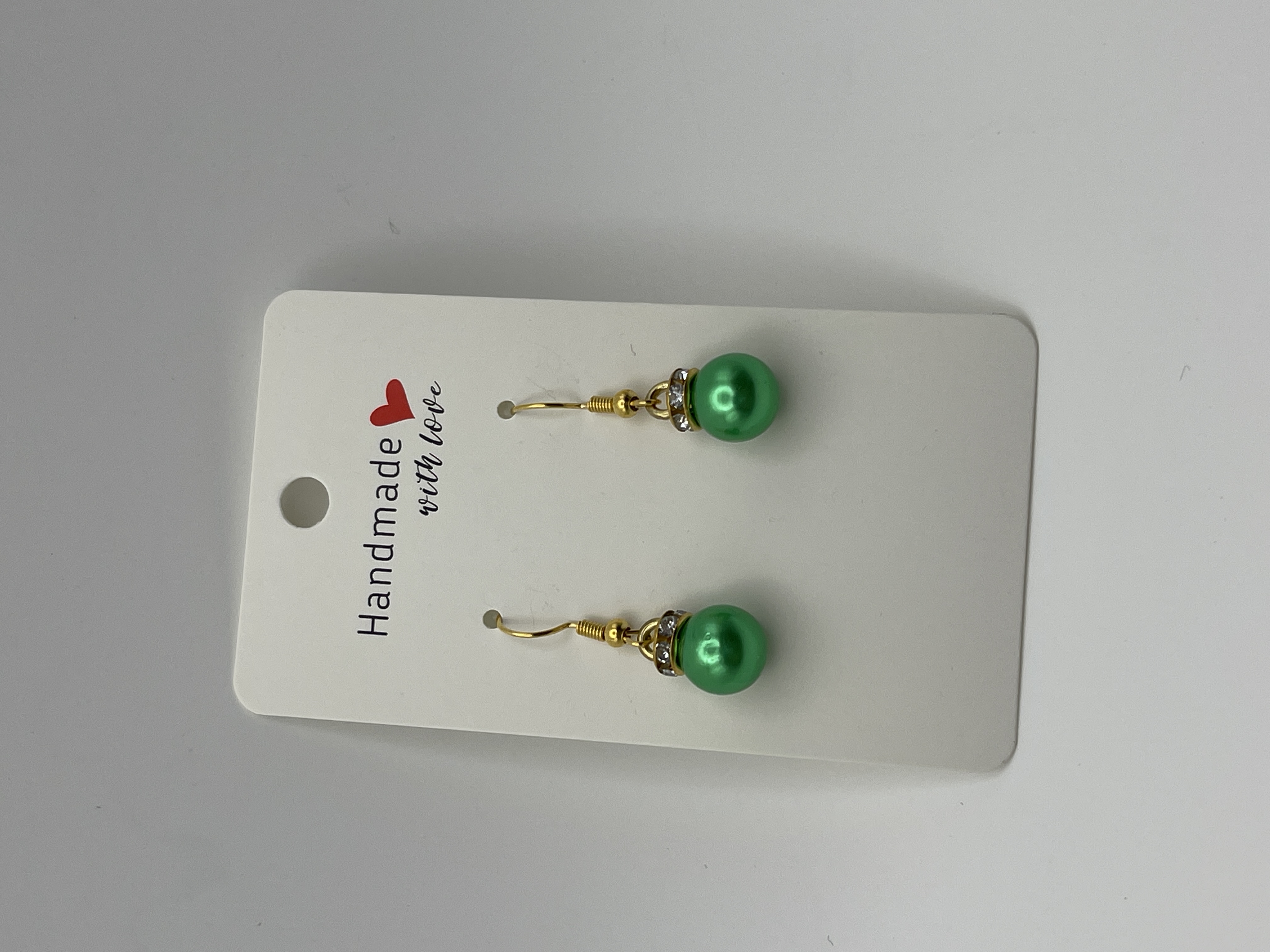Green Bead Earrings