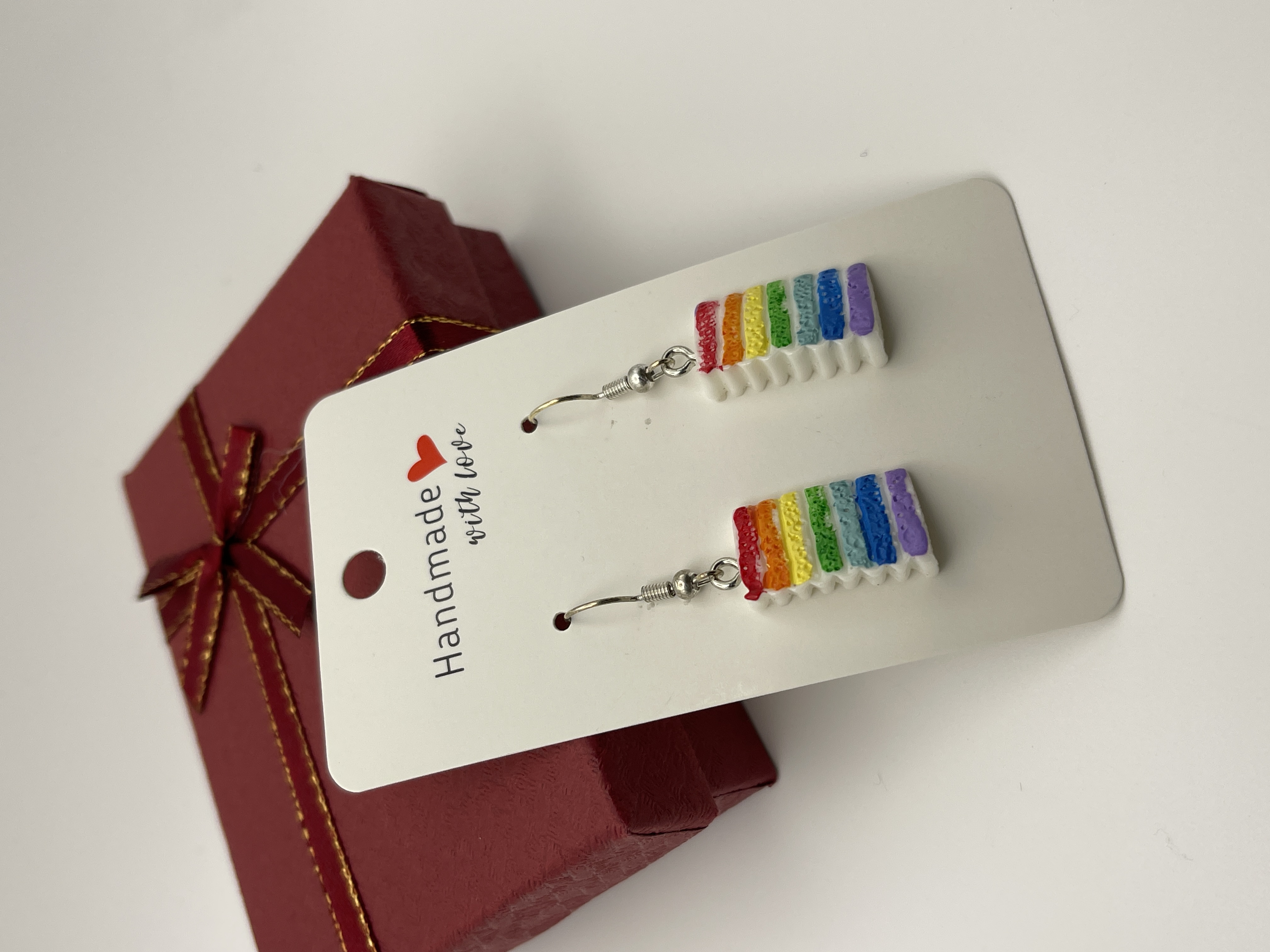 Rainbow Cake Earrings